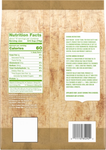 Simple Truth® Shredded Hash Brown Potatoes Perspective: back