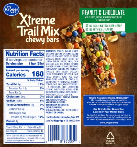 Kroger® Xtreme Trail Mix Chewy Granola Bars Perspective: back