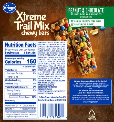 Kroger® Xtreme Trail Mix Chewy Granola Bars Perspective: back