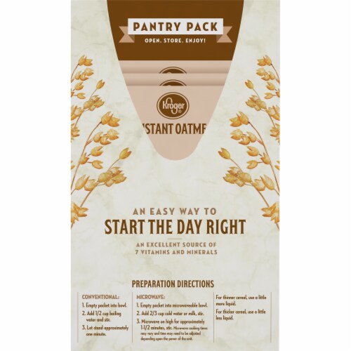 Kroger® Original Oats Instant Oatmeal Perspective: back
