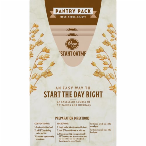Kroger® Maple & Brown Sugar Instant Oatmeal Perspective: back