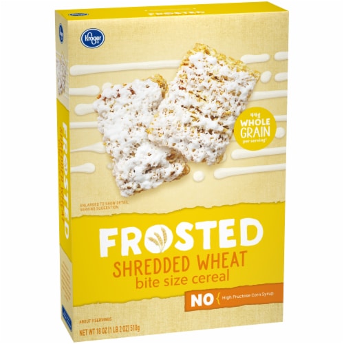 Kroger® Frosted Shredded Wheat Bite Size Cereal Perspective: back