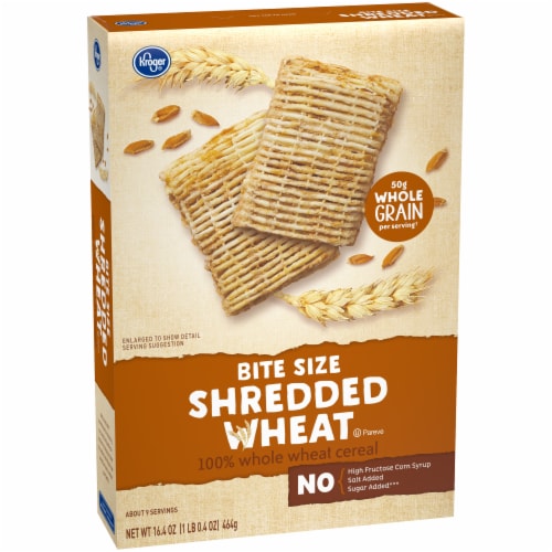 Kroger® Bite Size Shredded Wheat Cereal Perspective: back