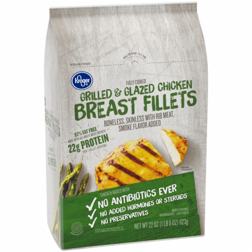 Kroger® Fully Cooked Frozen Grilled & Glazed Chicken Breast Fillets Perspective: back