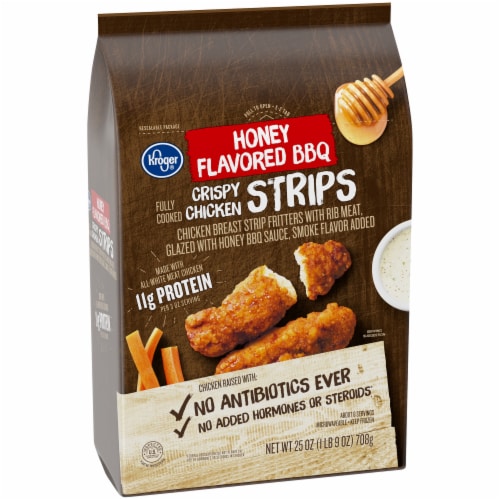 Kroger® Fully Cooked Frozen Crispy Chicken Strips Honey Flavored BBQ Perspective: back
