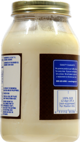 Kroger® Pure Coconut Oil Perspective: back