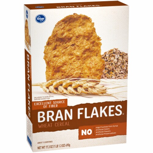 Kroger® Bran Flakes Wheat Cereal Perspective: back