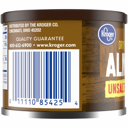 Kroger® Unsalted Dry Roasted Almonds Perspective: back