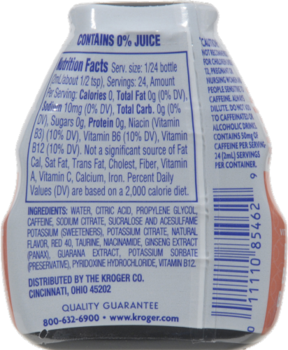 Kroger® Energy Cherry Limeade Liquid Water Enhancer Perspective: back