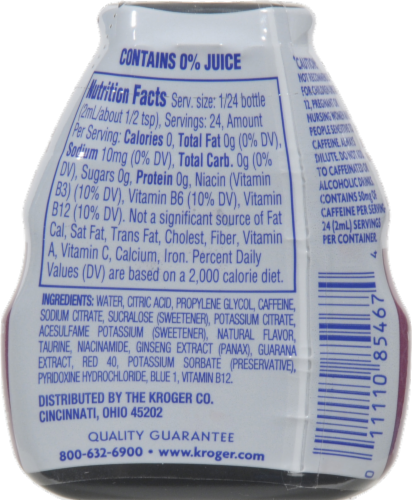 Kroger® Energy Black Cherry Liquid Water Enhancer Perspective: back