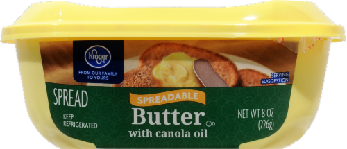 Kroger® Spreadable Butter with Canola Oil Perspective: back