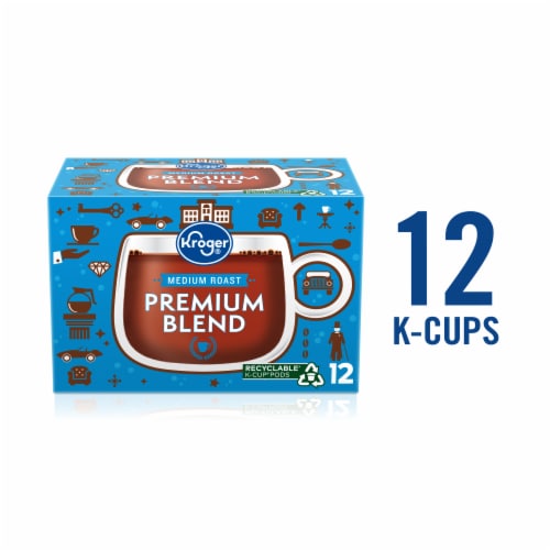 Kroger® Premium Blend Medium Roast Coffee Pods Perspective: back