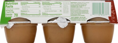 Simple Truth Organic™ Cinnamon Applesauce Cups Perspective: back