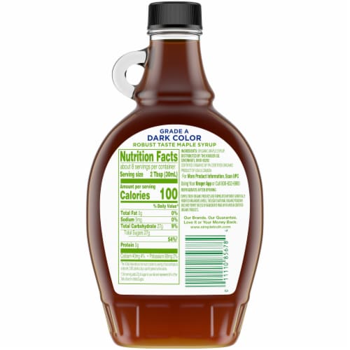 Simple Truth Organic™ Grade A Dark Color Robust Maple Syrup Perspective: back