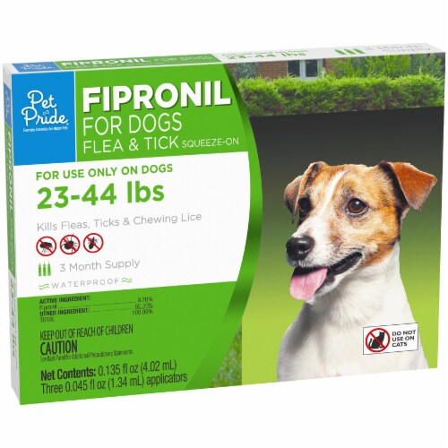Pet Pride® Fipronil Flea & Tick Squeeze-On for Dogs Perspective: back