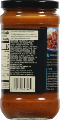 Private Selection™ Indian Inspired Jalfrezi Coconut Curry Simmer Sauce Perspective: back