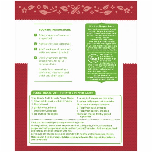 Simple Truth Organic™ Penne Rigate Pasta Perspective: back