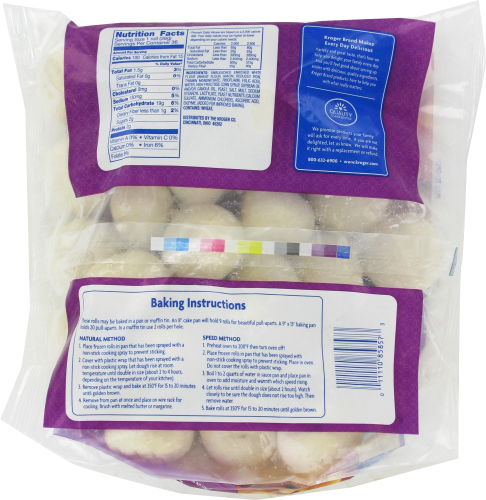 Kroger® Original White Dinner Roll Dough Perspective: back