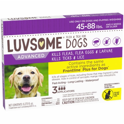 Luvsome® Advanced Flea & Tick Applicators for Dogs and Puppies Perspective: back