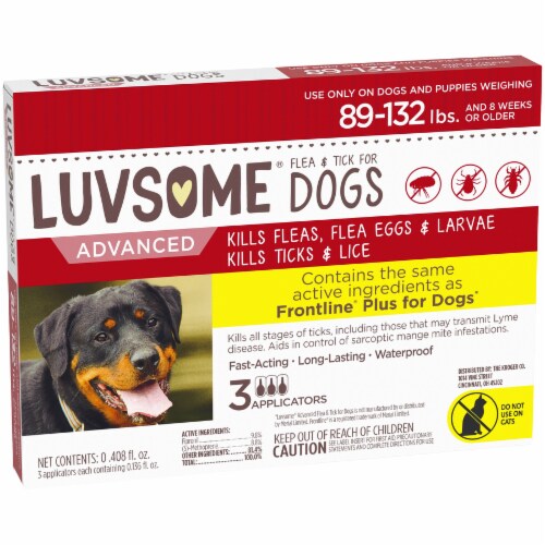 Luvsome® Advanced Flea & Tick Applicators for Dogs Perspective: back
