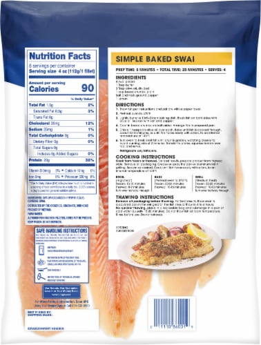Kroger® Boneless & Skinless Frozen Swai Family Size Perspective: back