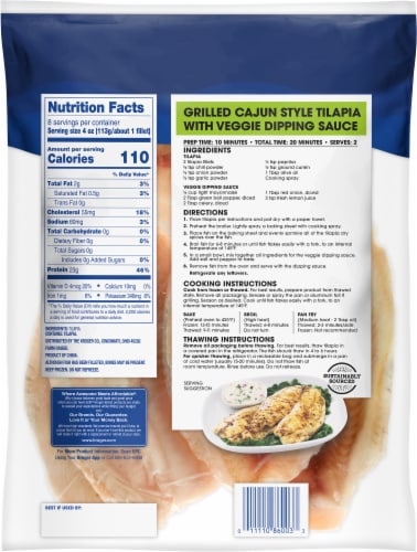 Kroger® Boneless & Skinless Frozen Tilapia Perspective: back