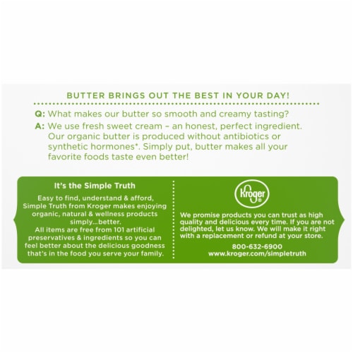 Simple Truth Organic™ Unsalted Butter Sticks Perspective: back