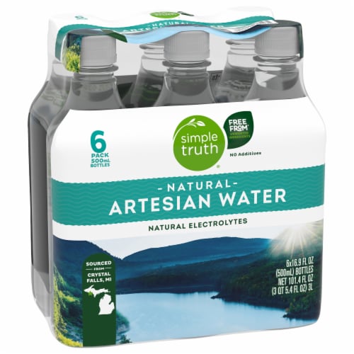 Simple Truth® Artesian Bottled Water Perspective: back