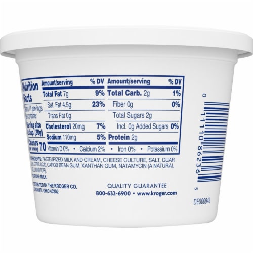 Kroger® Original Cream Cheese Spread Perspective: back