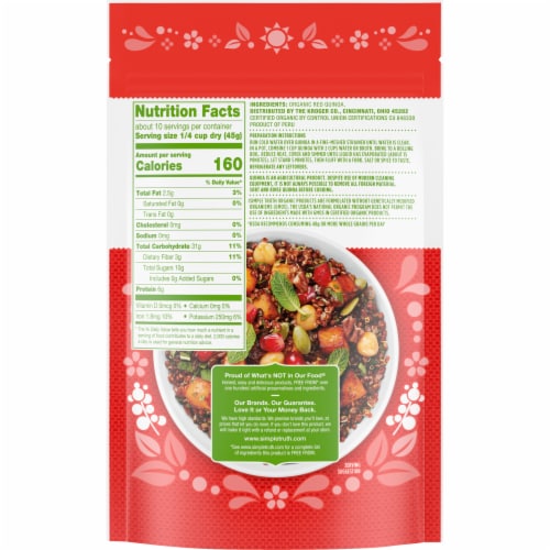 Simple Truth Organic® Red Quinoa Perspective: back