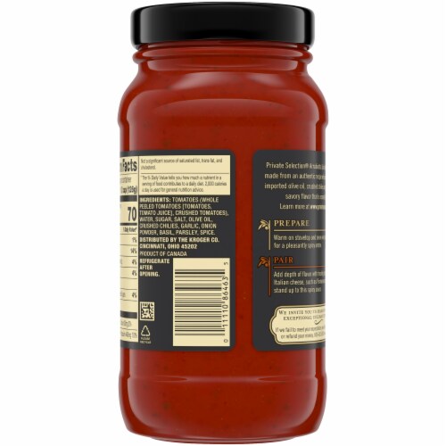 Private Selection® Arrabiatta Spicy Marinara Sauce Perspective: back