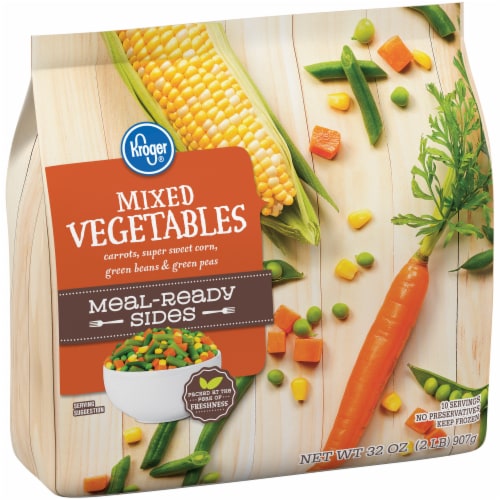 Kroger® Meal-Ready Sides Frozen Mixed Vegetables Perspective: back