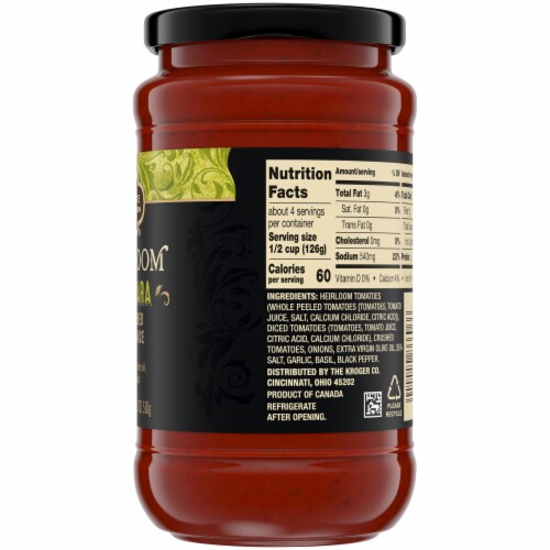 Private Selection® Heirloom Marinara Vine-Ripened Tomato Sauce Perspective: back