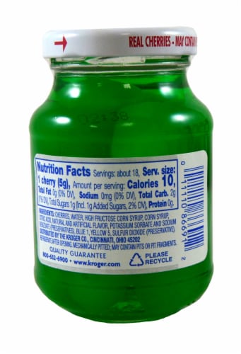 Kroger® Maraschino Green Cherries Perspective: back