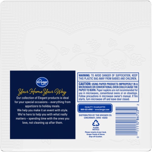 Kroger® Elegant Luncheon Paper Napkins Perspective: back