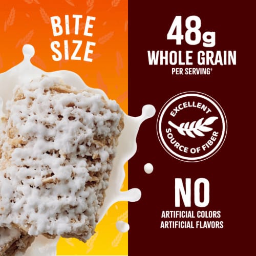Kroger® Frosted Shredded Wheat Bite Size Cereal Perspective: back