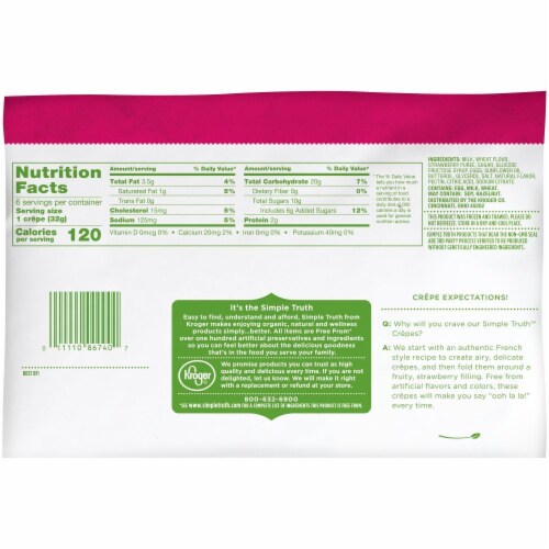Simple Truth™ Strawberry Crepes Perspective: back