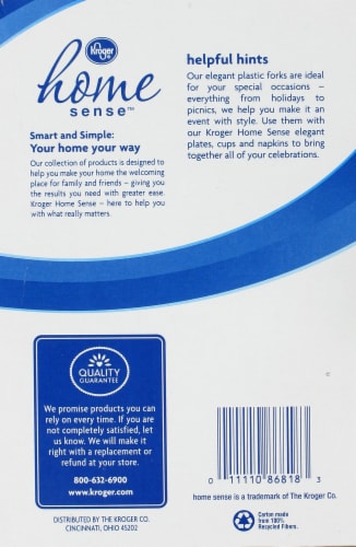Kroger®  Elegant Plastic Forks Perspective: back