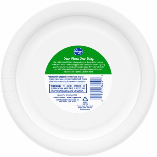 Kroger® Celebration Paper Plates Perspective: back