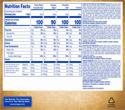 Kroger® Chewy Granola Bars Variety Pack Perspective: back