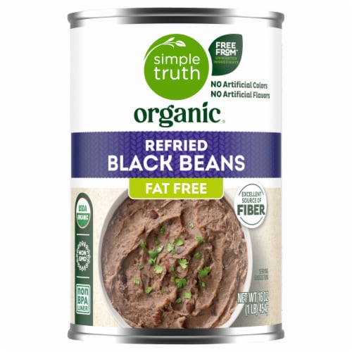 Simple Truth Organic® Fat Free Refried Black Beans Perspective: back