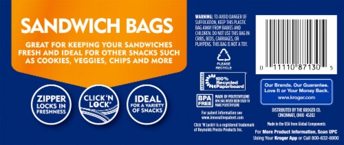 Kroger® Double Zipper Sandwich Bags, 90 ct - Harris Teeter