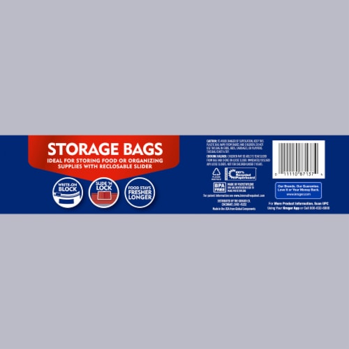 Kroger® Slider Gallon Storage Bags Perspective: back