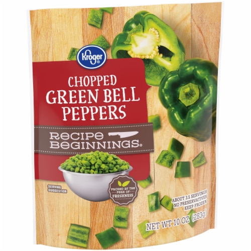 Kroger® Recipe Beginnings® Frozen Chopped Green Bell Peppers Perspective: back