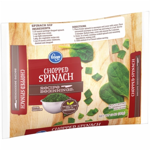 Kroger® Recipe Beginnings® Frozen Spinach Chopped Perspective: back