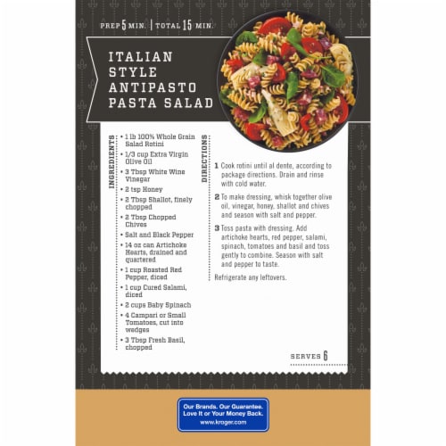 Kroger® 100% Whole Grain Salad Rotini Pasta Perspective: back