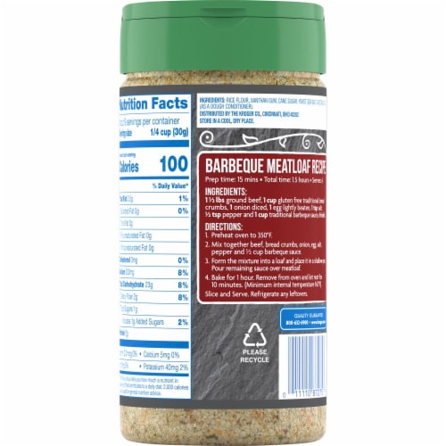 Kroger® Gluten Free Traditional Bread Crumbs Perspective: back