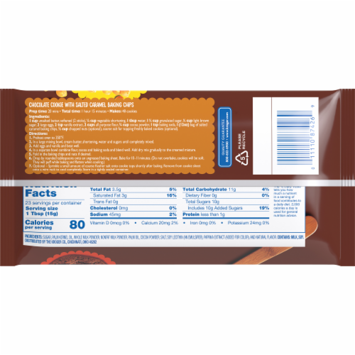 Kroger® Salted Caramel Baking Chips Perspective: back