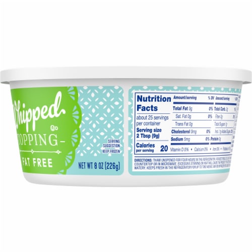 Kroger® Fat Free Whipped Topping Perspective: back