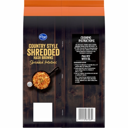Kroger® Country Style Hash Browns Perspective: back